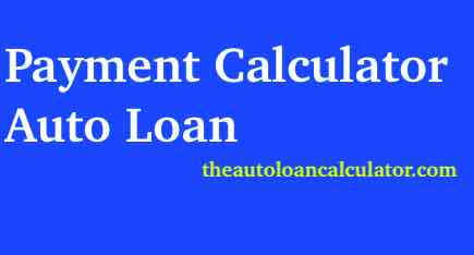 auto loan calculator with tax