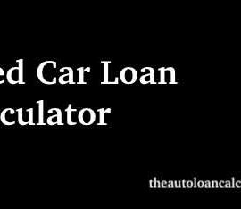 used car loan calculator